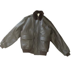 LL Bean Leather Bomber Flying Tiger Jacket