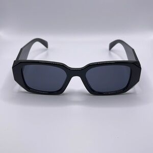 𝅺BLACK Geometric Spexx Fashion Sunglasses