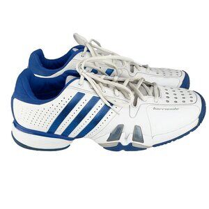 Adidas Barricade Novak Pro Men's Tennis Shoe Size 11.5  - White/Blue