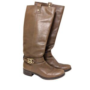 Micheal Kors Brown Tall Leather Boots Size 6