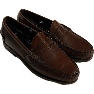 Allen Edmonds Rockland Red Brown Leather Penny Loafer Shoes 42556 Mens Sz 8.5D