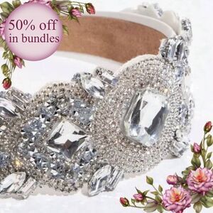 Baroque-Style Hairband With Gorgeous Gemstone Decoration