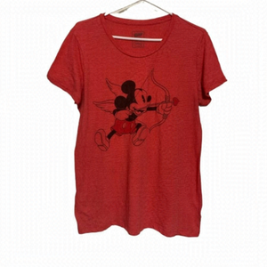 Disney  Mickey Mouse as Cupid Lge oversized T-shirt valentines Disneyland heart