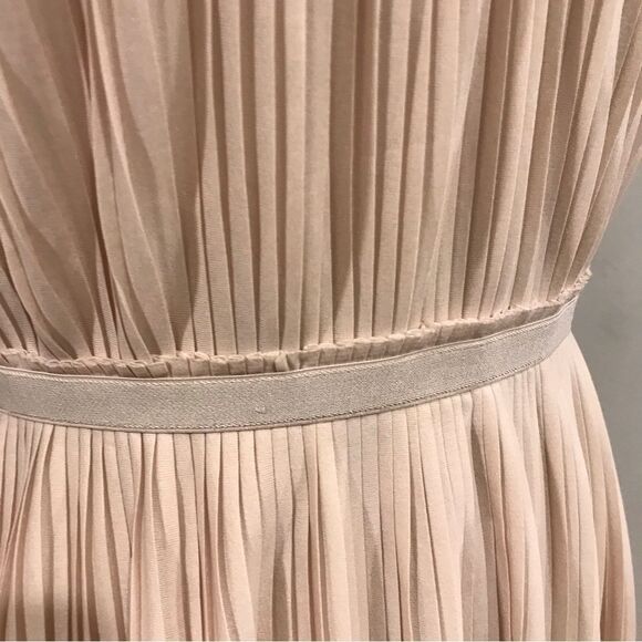 Blush sleeveless pleated dress  - Picture 4 of 14