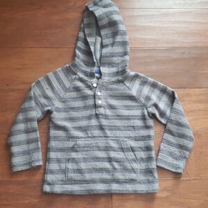 GYMBOREE Baby Grey Striped Long Sleeve Hoodie