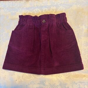 Baby Gap Plum Color Corduroy Skirt, Size 2 Toddler