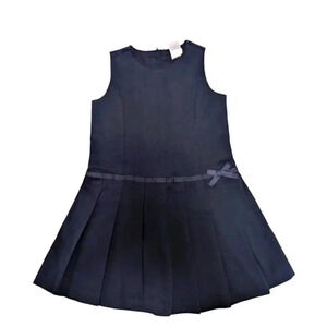 NWT Gymboree Girls' Sleeveless Twill Pleated Jumper Dress SZ 4T Navy