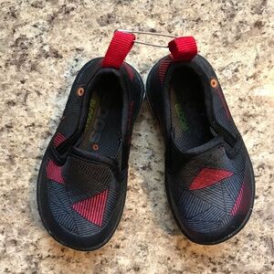 Boy Bogs Kicker Slip On Little Geo Baby Shoes, Black Multi, size 5 EUC