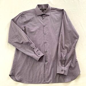 John Varvatos Mens Slim Fit Dress Shirt. 16.5/ 34/35. 100% Cotton. Lavender