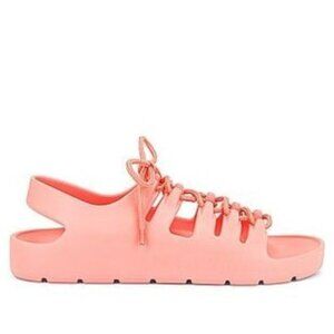 Bottega Veneta Women's Lace-Up Jelly‎ Sandals Rubber Pink Size EU 38