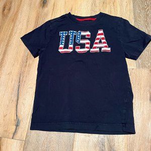 Gymboree Boy's USA T-Shirt Sewn-On Graphic Cotton Tee