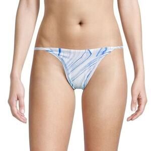 NWT L*Space by Monica Wise Blue Marble Bikini Bottoms Size XL