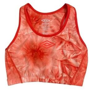 NWT Umbro Orange Acid Wash Racerback Sportsbra Size Medium