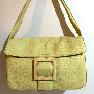 Adrienne Vittadini green leather shoulder handbag