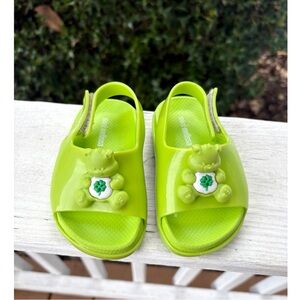 Mini Melissa Care Bear Green Baby Sandals EUC Size US 5