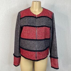 Sonia Rykiel Striped Zip Women’s Size 40 Short Jacket / Blazer. Great Condition!