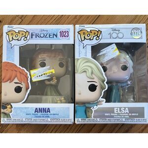 Funko Pop! Frozen #319 Elsa Disney 100 Years & #123 Anna