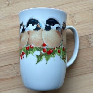 🍀3 for $25🍀 Otagiri Christmas chickadee mug