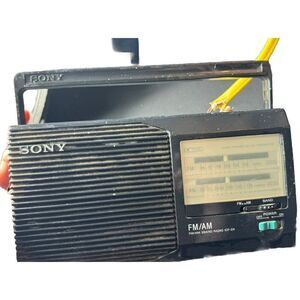 Sony FM/AM Portable Radio Model ICF-24 2 Way Power AC Battery TESTED & WORKS VTG