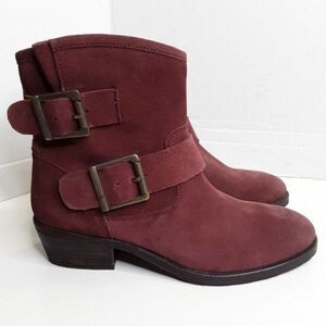 Seychelles Women's Ankle Boot size 7M Maroon Leather