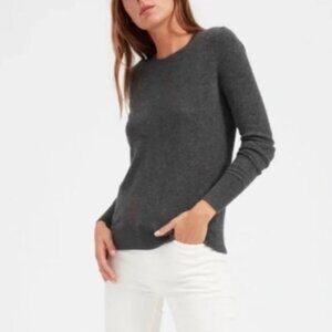 Everlane 100% Cashmere Crewneck In Charcoal Heather, M