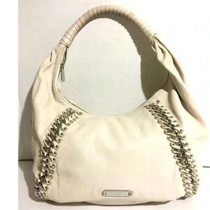 Michael Kors cream leather hobo handbag