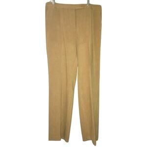 Coldwater Creek Tan Moleskin MicrosuedeStretch Dress Pants Women's 14 Tan