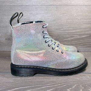 Dr Martens 1460 Pascal Iridescent Leather 8-Eye Women’s Sz 5 Rainbow Boots