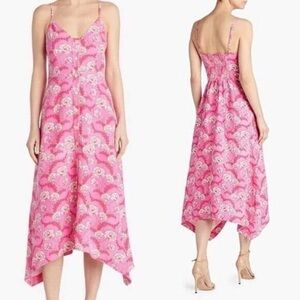 A.L.C.Marissa Pink Floral Print Midi Dress Women Size 0