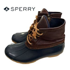 Sperry Top -Sider Women's Navy Saltwater Duck Boots 6