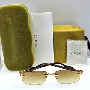 GUCCI UNISEX GG1221S 004 GUCCI RIMLESS GG LOGO ON LENS SUNGLASSES