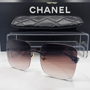 CHANEL BROWN SUNGLASSES Titanium Ref.4287T C116/13