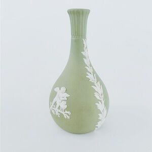 Green Wedgwood Jasperware Bud Vase