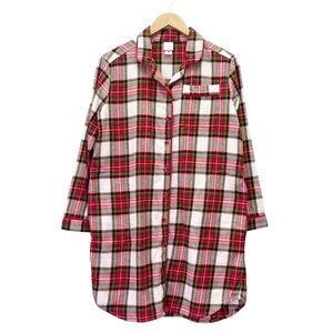 Hanna Andersson Christmas Holiday Family Plaid Flannel Nightshirt Womens Size XS