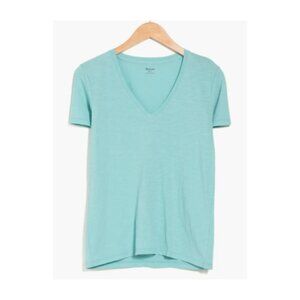 Madewell T-Shirt XXS Steely Ocean V-Neck  Green Short Sleeves NWT