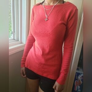 FOIL 100% merino wool red crew neck