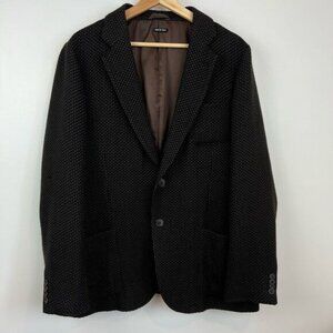 Vintage Giorgio Armani Upton Men’s 56R Black Tweed Classic Suit Jacket Coat Wool