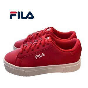 NEW Fila Panache Women's Red Platform Tennis Shoes Sneakers 6 6.5  7.5