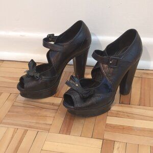 Sonia Rykiel leather platform sandals