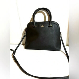 Kate spade black leather crossbody handbag