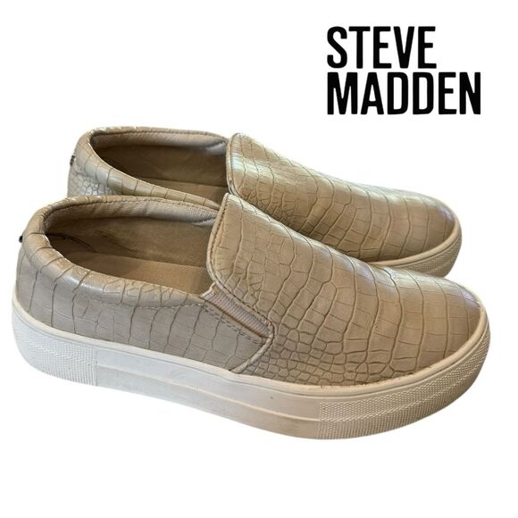 STEVE MADDEN Women's Gills Croc Slip-on Sneakers 6 - Picture 1 of 5