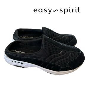 Easy Spirit Women's Traveltime Black Slip-on Clogs 9.5