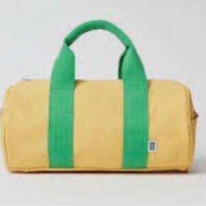 New UO Urban Outfitters BDG Canvas Yellow Green Duffle Bag