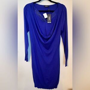 Kerisma Blue Sweater‎ Midi Dress Large