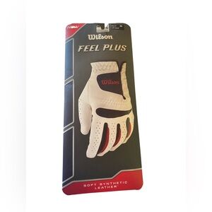 Wilson Feel Plus Men's‎ Golf Glove Medium Left Hand NEW IN PACKAGE