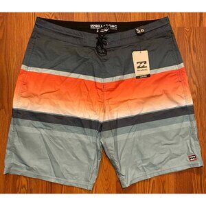 Billabong Recycler Lo Tides Board Shorts Mens Size 38 Swim Trunks Colorblock NWT