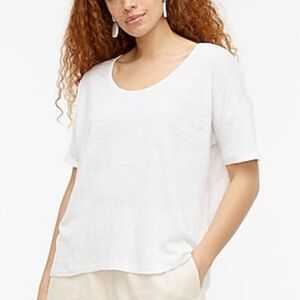 J. Crew Relaxed Linen Scoopneck T-shirt