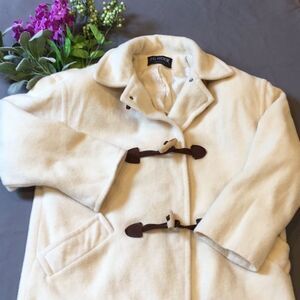 Vintage JG Hook USA Wool Coat Suede Toggles 4p