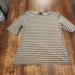 Tommy Hilfiger green striped blouse