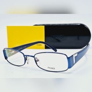 Fendi F965 443 Womens Blue Oval Eyeglasses Frames 50 x 18 x 135